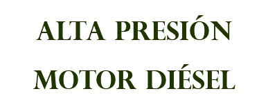 alta presión motor diésel