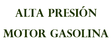 alta presión motor gasolina